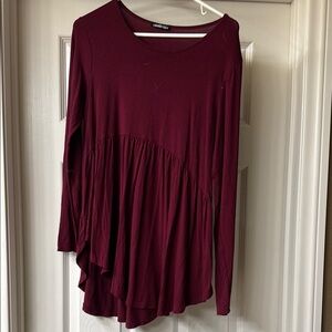 Umgee Burgundy Tunic Top